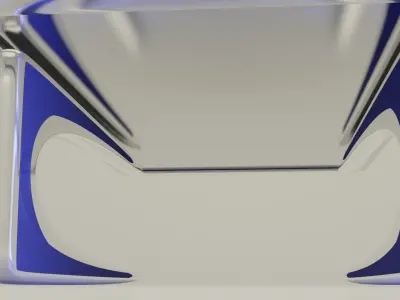 Futuristic Metal Table with Blue LED Lighting Free low-poly 3D model