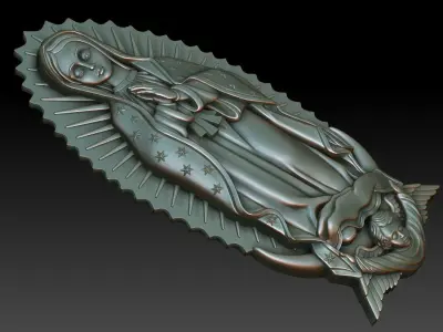Virgin of Guadalupe 4 3D print model