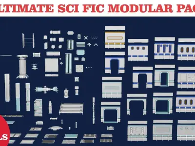 Ultimate Modular sci-fi  pack  3D model