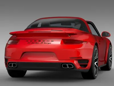 Porsche 911 Turbo S Targa 991 2015 3D model