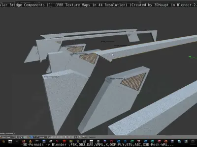 Modular Bridge Components 1  3D model