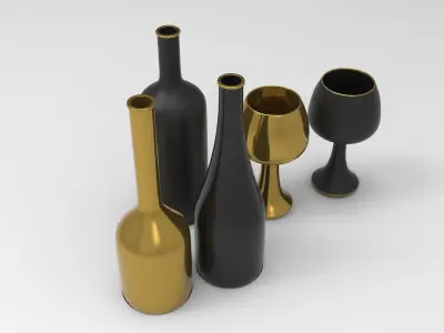 Butllo Vases Low-poly 3D model