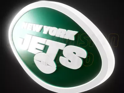 New York Jets logo - Cinematic - 3D print 3D model