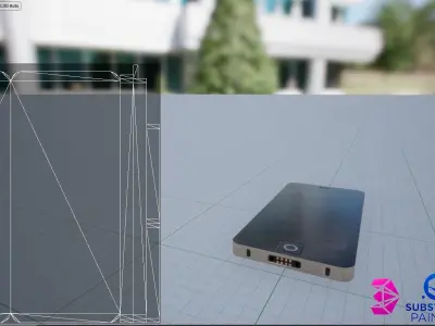 7-cell phone low poly and hig quality Low-poly 3D model