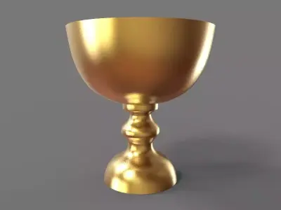 The Bowl golden cup 3D model
