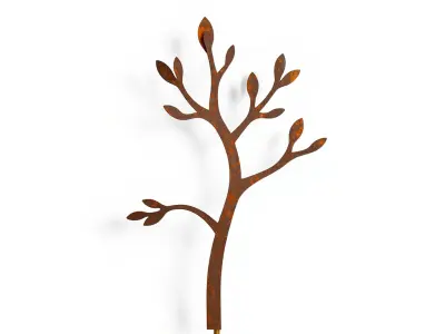 Rustic Metal Tree Silhouette Model Pack Low-poly 3D model