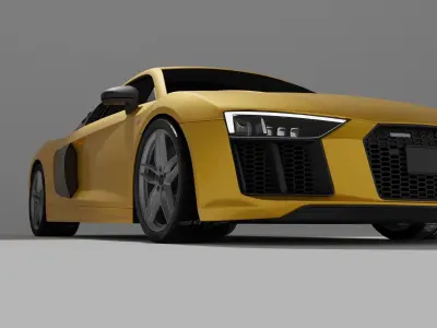 high-poly audi r8 3D model