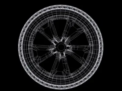 KIA car wheel 3D model