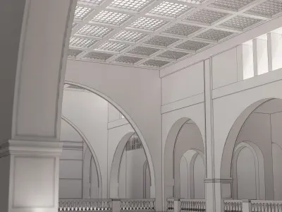 interior egyptian museum 3d model 3D model