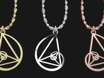 Fibonacci Necklace or earrings 3D print model