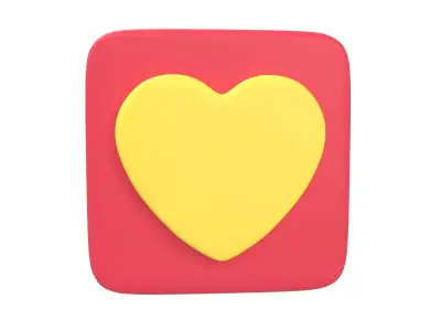 Twitter Heart Decoration v1 004 Low-poly 3D model