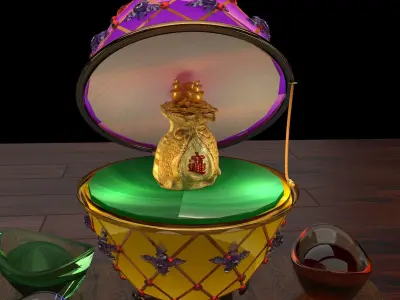 Chinese money bag  3D model