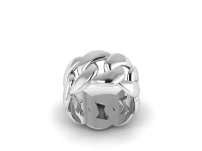 Cuban chain ring famous design 3D print model