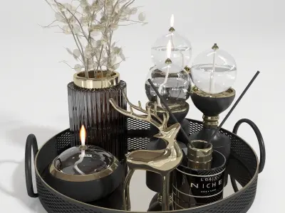 Decorative set 5 3D model buy