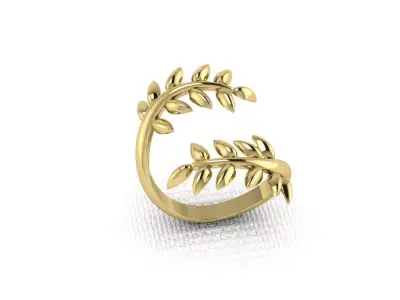 Leaf ring 3D print model buy
