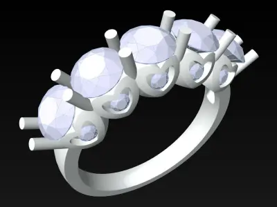 Diamond Ring - Womens Rings - N410444 3D print model