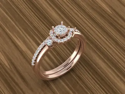 Diamond Jewelry Ring 3D print model