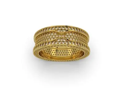 Alliance Luxury Ring - 3D jewelry - AL-624-8 3D print model