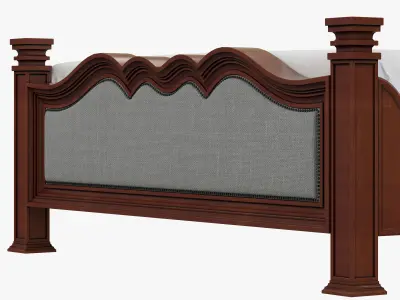 Stanley Furniture European Farmhouse-Hampton Hill Upholstered Be 3D model