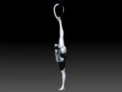 Karate man pendant Sculpture jewelry gold 3D print model