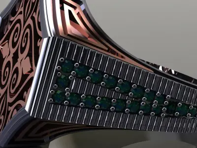 Mens silver ring 3D print model