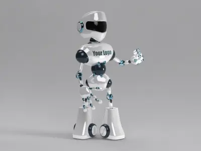 Custom Robot Low-poly 3D model