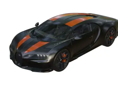 Bugatti Chiron Super Sport 300 Low-poly 3D model