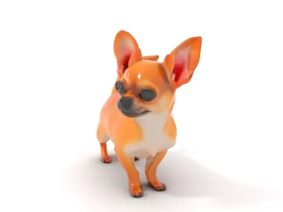 Charming Chihuahua model pack Low-poly 3D model