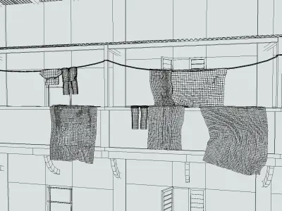Old Building Low-poly 3D model