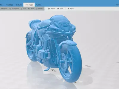 Sport Motorcycle STL 3D print model