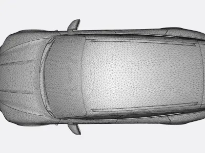 Porsche Taycan Turbo S 2022 Hight Resolution 3d model Model Low-poly 3D model