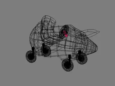 Baby Walker Cartoon 01 Low-poly 3D model