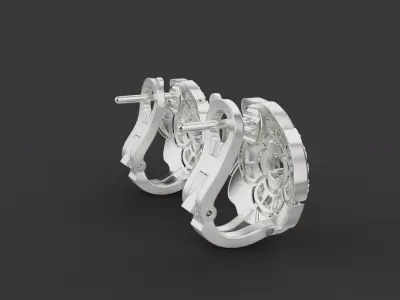 Flower Earrings 15130 3D print model