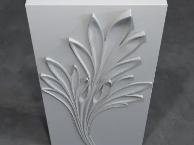 Decorative panel Leaf 3D model