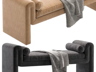 Mitchell Accent Bench By Burke Decor 3D model