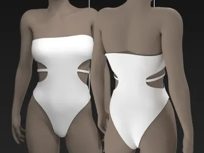 Swimwear Collection 51 CLO3D ZPRJ FBX OBJ MTL 3D model