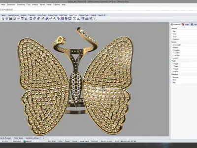 Moving Butterfly Ring 3D print model