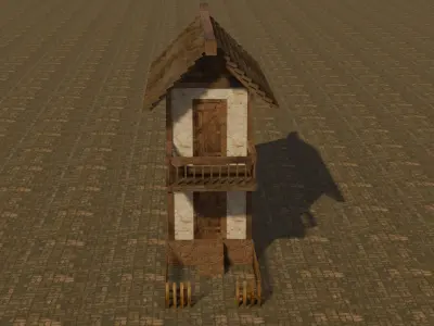 Medieval house 14 Free low-poly 3D model