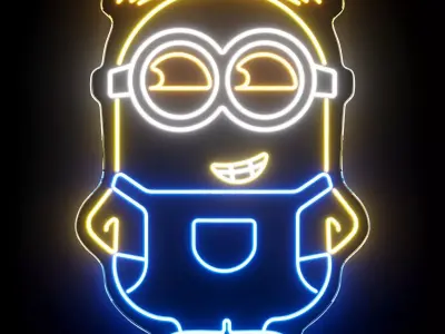 Minion Neon Sign 3D model