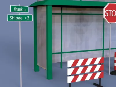 City props Assets for your scene free Free 3D model