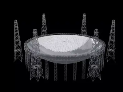 Radio telescope 3D model
