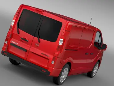  Opel Vivaro Van Biturbo 2017 3D model