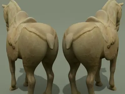 Horse Statuette J 3D model