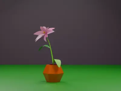 Lily assets decoration  Low-poly 3D model