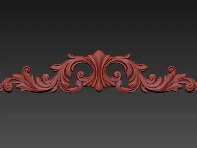 Carved decor horizontal 3D model purchase