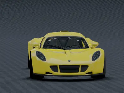 Henessy Venom GT Low-poly 3D model