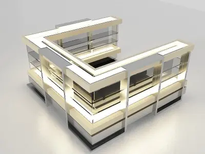  Kiosk Partition Booth a414a  3D model