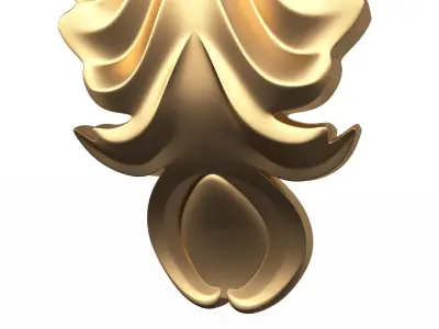 Leave Ornament Plaster Molding Decoration CNC 2 Low-poly 3D model
