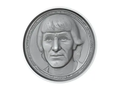 George Best Footballer Medallion 3D print model