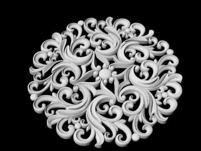 Central decor ornament for furniture 3D model 758